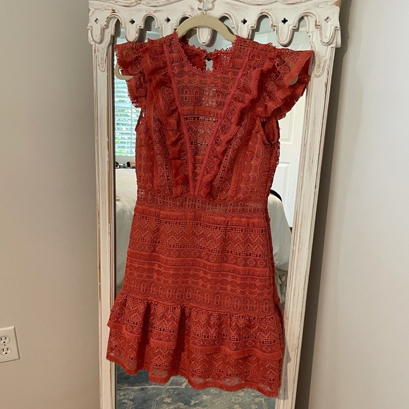 open lace back dress RANT & Rave Saylor Dress Orange main image 0